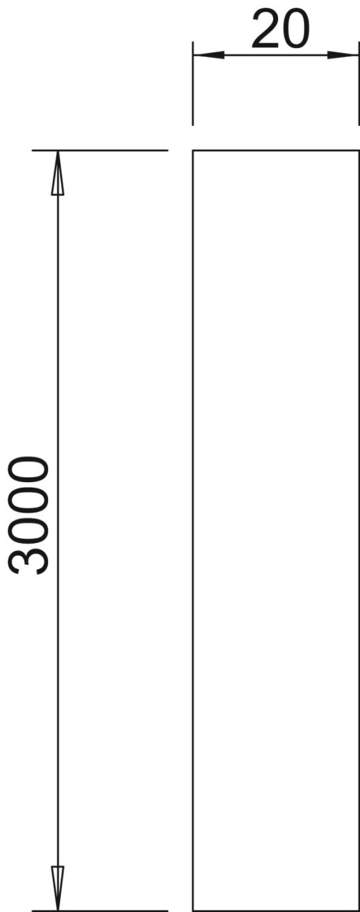 Vara isolante 3000mm Plástico reforçado com fibra de vidro
