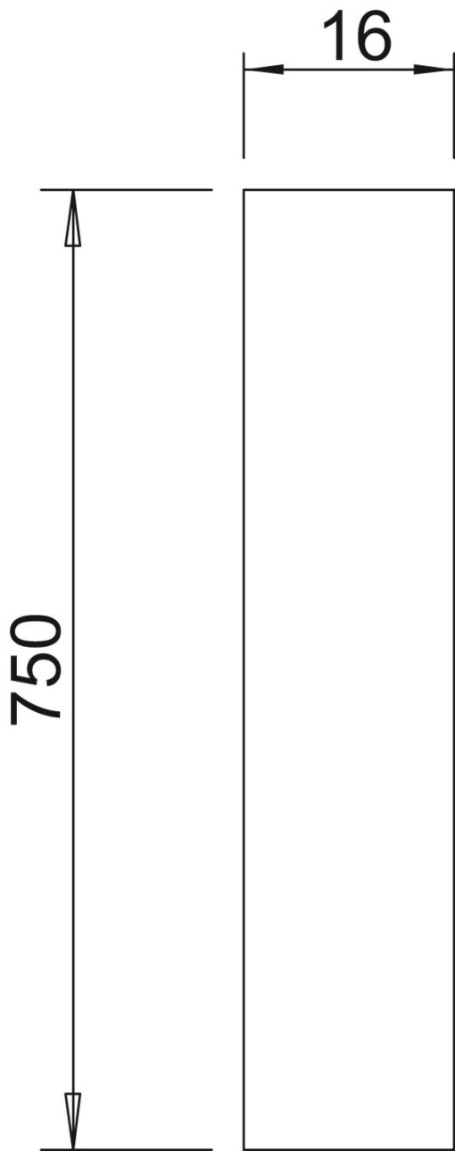 Vara isolante 750mm Plástico reforçado com fibra de vidro