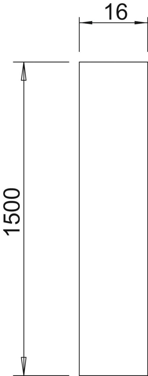 Vara isolante 1500mm Plástico reforçado com fibra de vidro