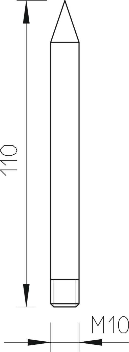 Ponta captora M10 Alumínio