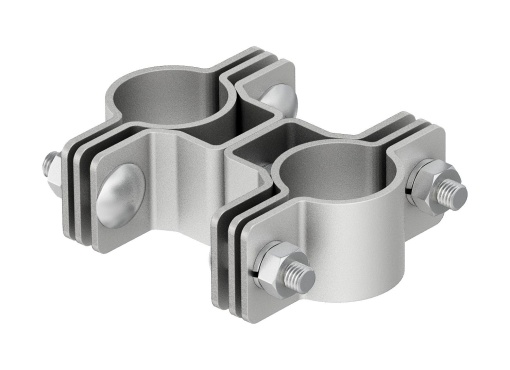 Suporte isFang para montagem em tubo Ø40-50mm Aço inoxidável, livre de ferrugem A2 1.4301