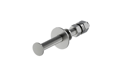 Vareta roscada para 2 bases de betão FangFix 340mm Aço inoxidável, livre de ferrugem A2 1.4301