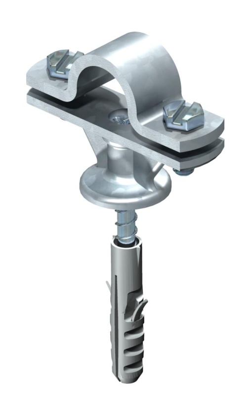 Abraçadeira para haste com parafuso p madeirabucha 16mm Zinco fundido sobre pressão galvanizado