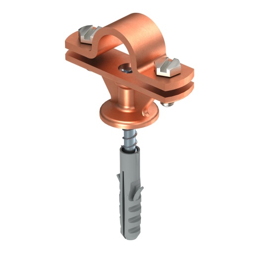 Abraçadeira para haste com parafuso p madeirabucha 16mm Zinco fundido sobre pressão cobreado