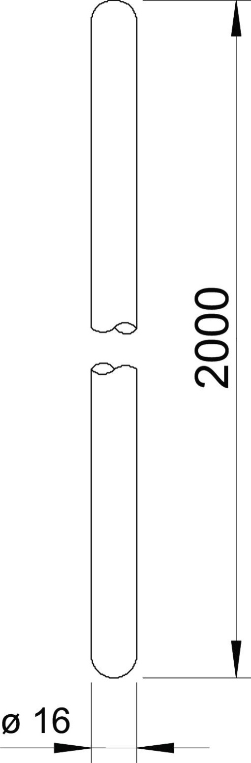 Haste de penetração 2000mm Aço inoxidável A4 1.4571