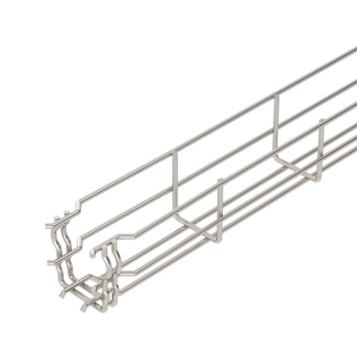 Caminho de cabos em varão GRM 55x50x3000 Aço inoxidável, livre de ferrugem A2 1.4301 brilhante, pós-tratamento