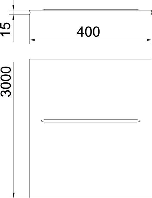 Tampa bloqueável para caminho de cabos em varão 400x3000 Aço galvanizado pelo método Sendzimir