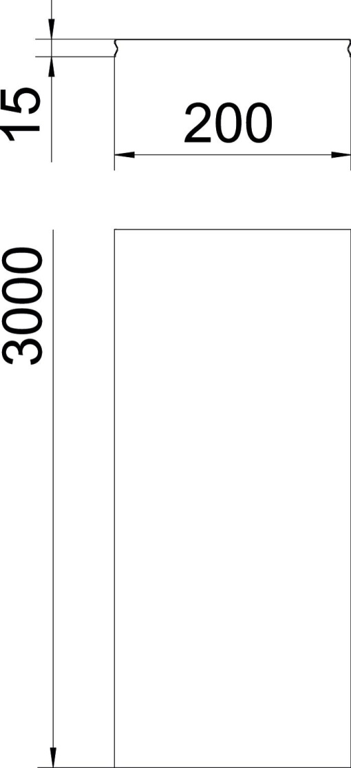 Tampa bloqueável para caminho de cabos em varão 200x3000 Aço inoxidável, livre de ferrugem A2 1.4301 brilhante, pós-tratamento