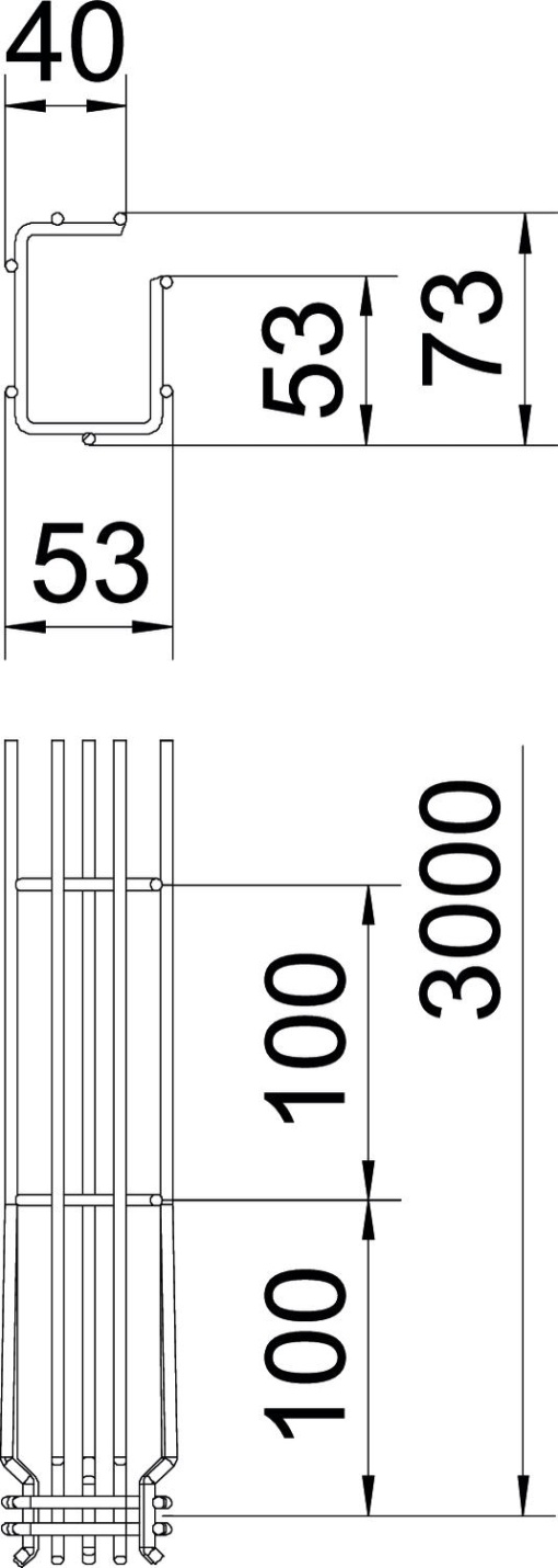 Caminho de cabos varão G Magic 75x50x3000 Aço Galvanizado por imersão a quente após maquinação zinco
