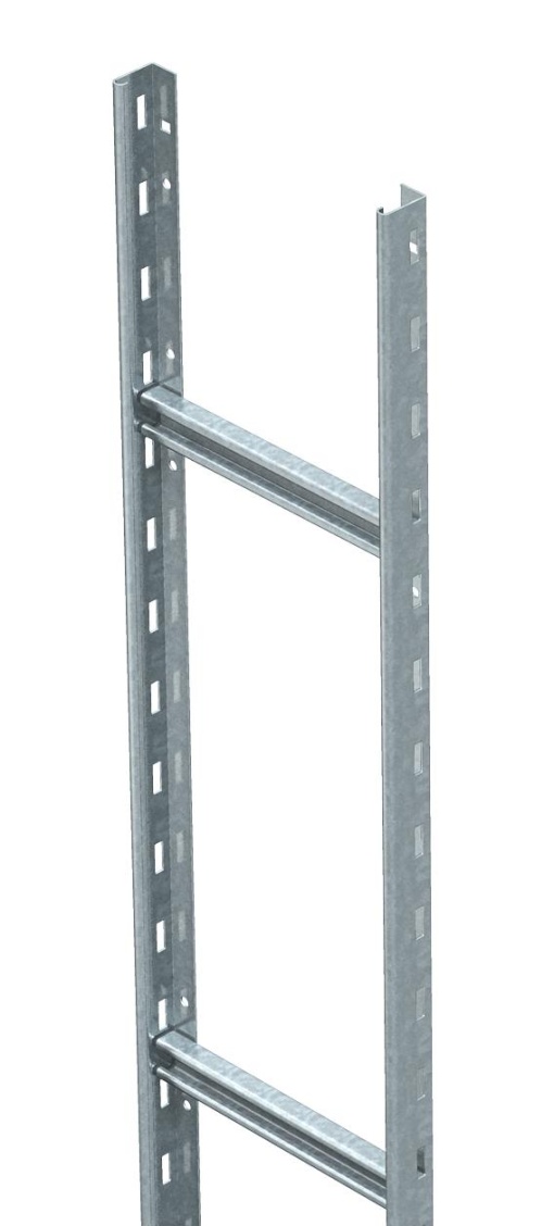 Escada vertical médias cargas com degraus CPS 60x300x6000 Aço galvanizado pelo método Sendzimir