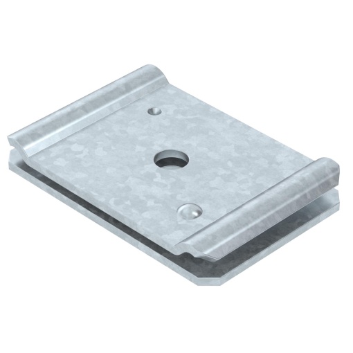 Suspensão central para varão roscado M6 60x40 Aço galvanizado por imersão a quente após maquinação