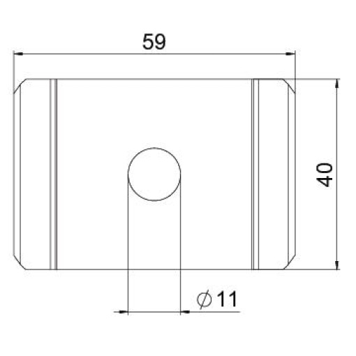 Peça de aperto para parafuso M10 60x40 Aço Galvanizado por imersão a quente após maquinação zinco