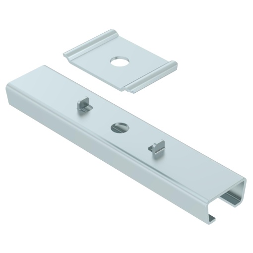 Suspensão central para varão, com peça de aperto B170mm Aço galvanizado pelo método Sendzimir