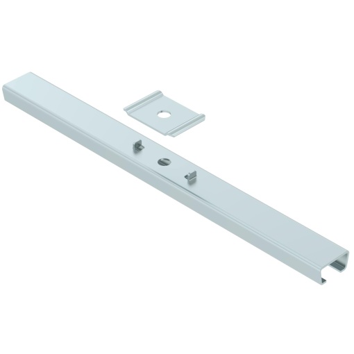 Suspensão central para varão, com peça de aperto B370mm Aço galvanizado pelo método Sendzimir
