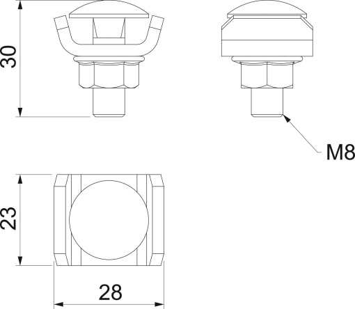 U-connector for mesh cable tray 24x28x30 Aço eletrogalvanizado zinco
