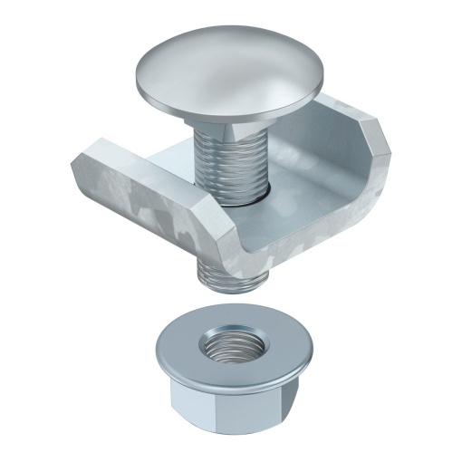 União em U para caminho de cabos em varão 24x28x30 Aço galvanizado por imersão a quente após maquinação
