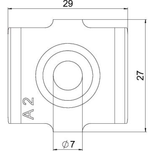 Peça de aperto para caminho de cabos em varão Aço inoxidável, livre de ferrugem A2 1.4301 brilhante, pós-tratamento aço inoxidável
