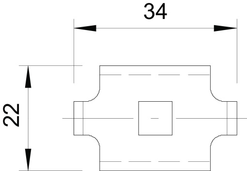 Peça de aperto para caminho de cabos em varão Aço inoxidável, livre de ferrugem A2 1.4301 brilhante, pós-tratamento aço inoxidável
