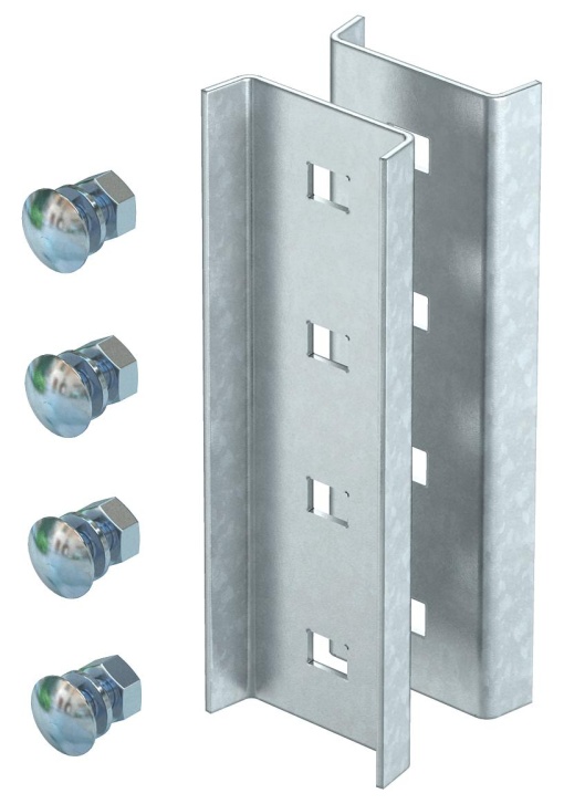 União de perfil I e parafusos 200x68 Aço galvanizado por imersão a quente após maquinação
