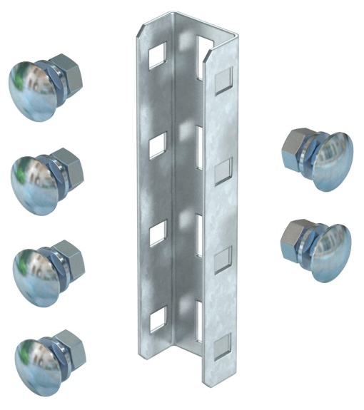 União de perfil U inclui parafusos 190x45 Aço galvanizado por imersão a quente após maquinação
