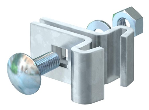 Garra de fixação para perfil IS 8 56x30 Aço galvanizado por imersão a quente após maquinação
