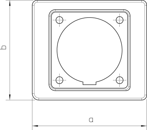 Espelho caixa aparelhagem CEE 16A Poliamida cinzento claro RAL 7035