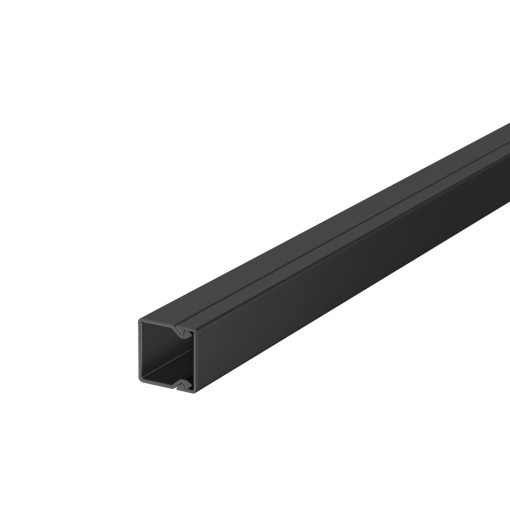 Wall trunking system with base perforation 2000x15x15 Policloreto de vinilo preto RAL 9005