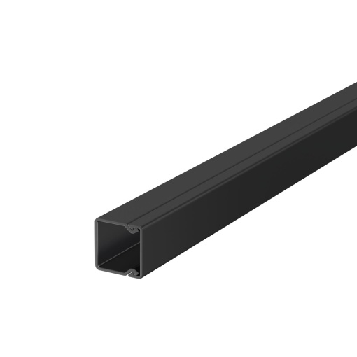 Wall trunking system with base perforation 2000x20x20 Policloreto de vinilo preto RAL 9005
