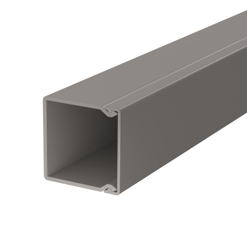 Calha com base perfurada 40x40x2000 Policloreto de vinilo cinzento pedra RAL 7030