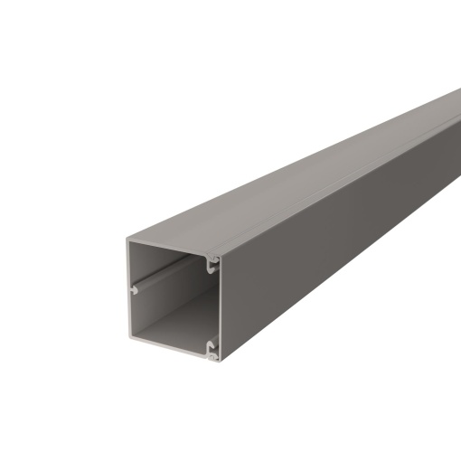 Calha com base perfurada 60x60x2000 Policloreto de vinilo cinzento pedra RAL 7030
