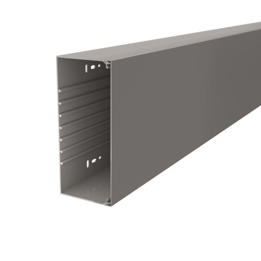 Calha com base perfurada 100x230x2000 Policloreto de vinilo cinzento pedra RAL 7030