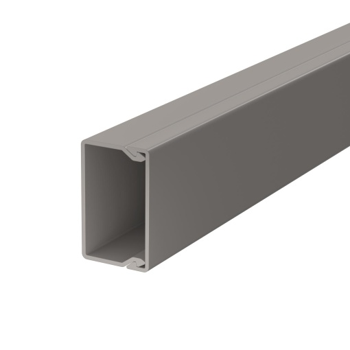 Calha com base perfurada 25x40x2000 Policloreto de vinilo cinzento pedra RAL 7030