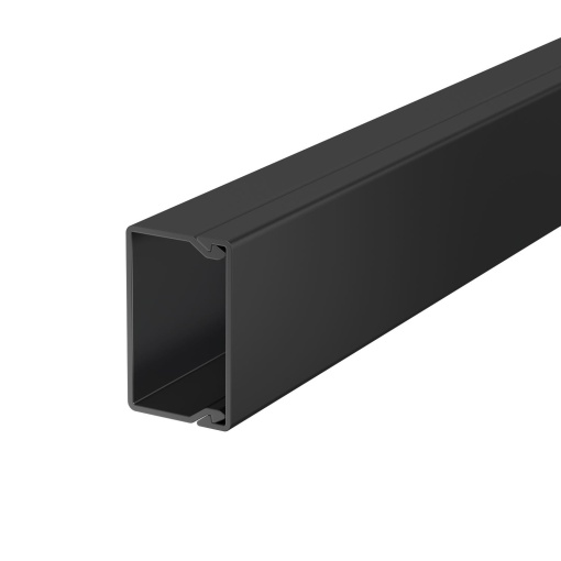 Wall trunking system with base perforation 2000x40x25 Policloreto de vinilo preto RAL 9005