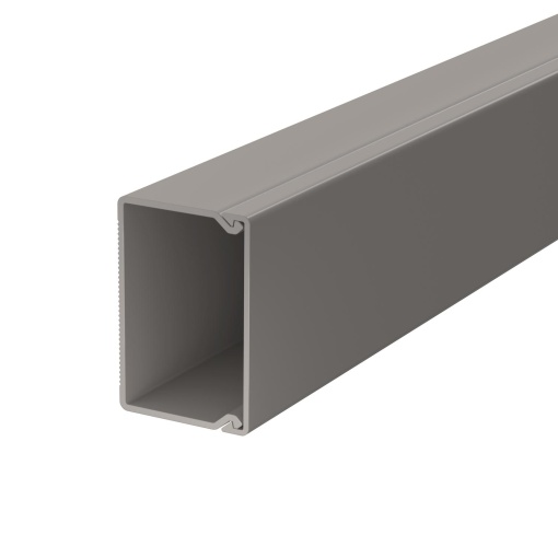 Calha com base perfurada 30x45x2000 Policloreto de vinilo cinzento pedra RAL 7030