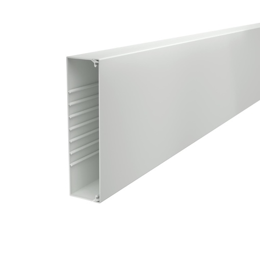 Calha com base perfurada 60x230x2000 Policloreto de vinilo cinzento claro RAL 7035