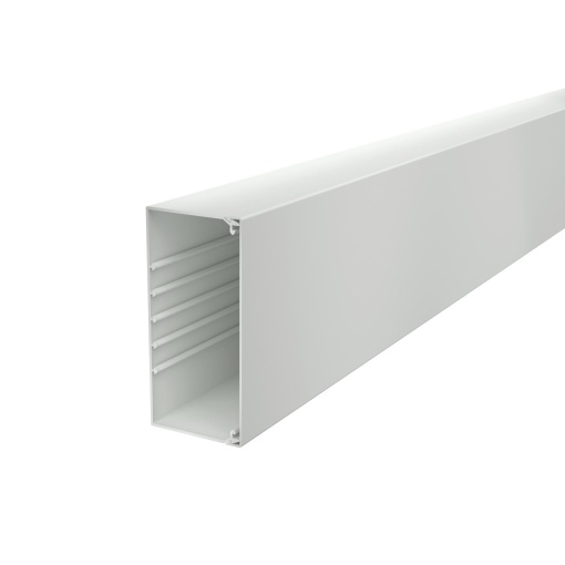 Calha com base perfurada 80x170x2000 Policloreto de vinilo cinzento claro RAL 7035
