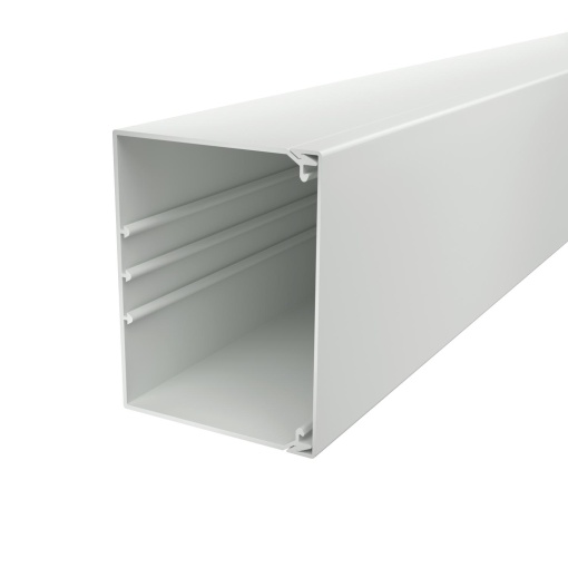 Calha com base perfurada 100x130x2000 Policloreto de vinilo cinzento claro RAL 7035