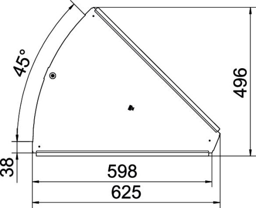 Tampa para ângulo 45 B600mm Aço galvanizado pelo método Sendzimir zinco