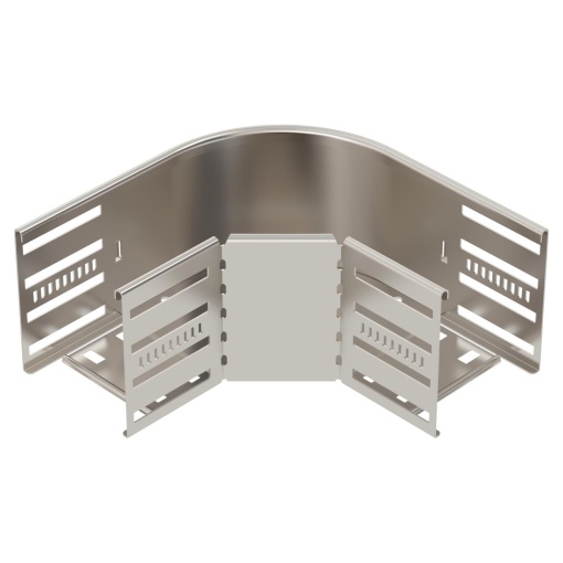 90 bend for cable tray, horizontal 110x100 Aço inoxidável, livre de ferrugem 1.4301 A2 1.4301 brilhante, pós-tratamento aço inoxidável
