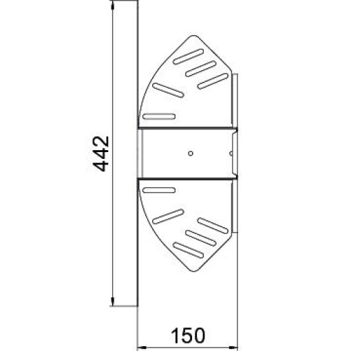 Ângulo variável horizontal 60x150 Aço galvanizado pelo método Sendzimir zinco
