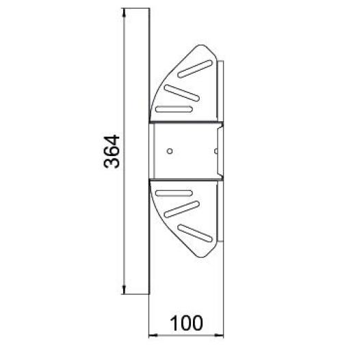Ângulo variável horizontal 60x100 Aço inoxidável 1.4571 A4 1.4571 brilhante, pós-tratamento aço inoxidável