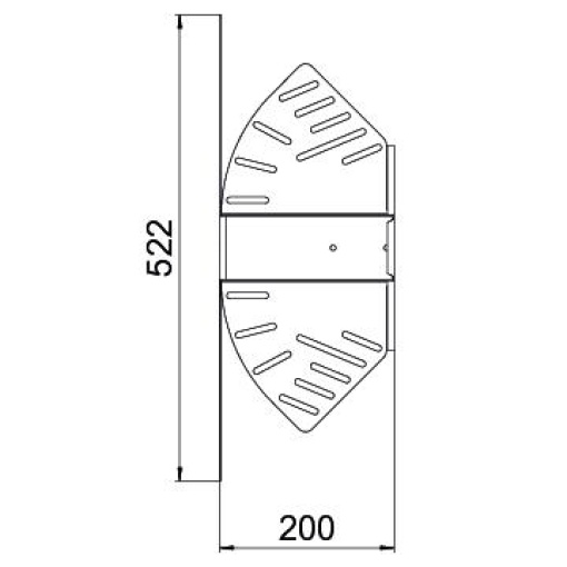 Ângulo variável horizontal 60x200 Aço inoxidável A4 1.4571 brilhante, pós-tratamento aço inoxidável