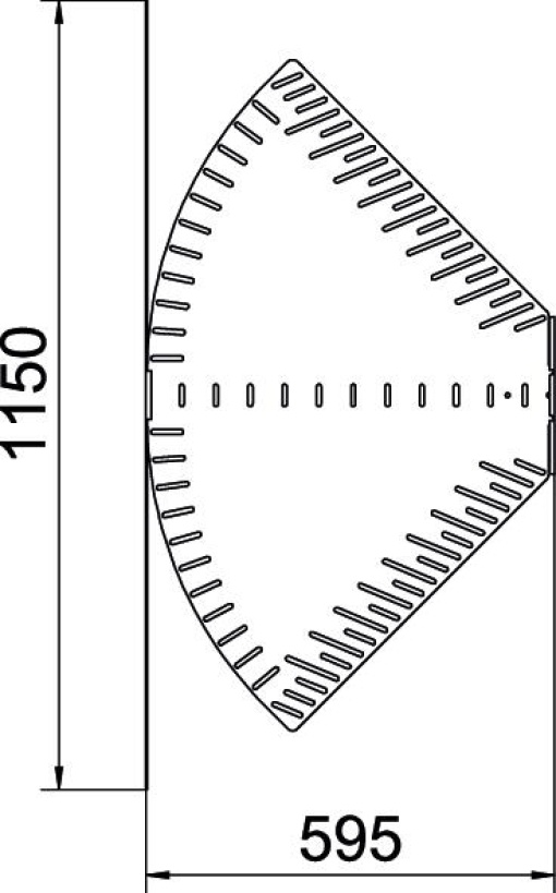 Ângulo variável horizontal 85x600 Aço galvanizado pelo método Sendzimir zinco