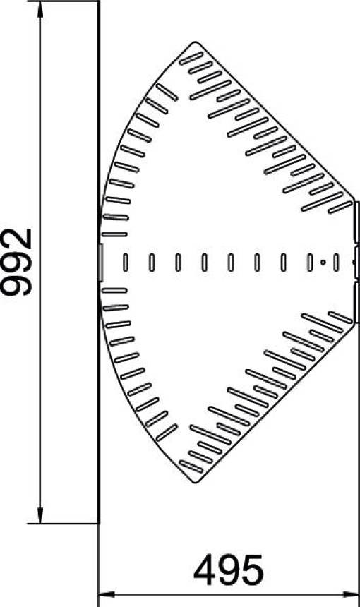 Ângulo variável horizontal 110x500 Aço galvanizado pelo método Sendzimir zinco