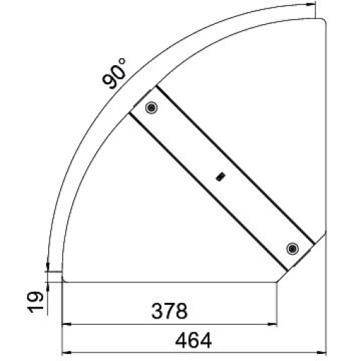Tampa para ângulo variável B100mm Aço Galvanização continuazincoalumínio, Double Dip zinco