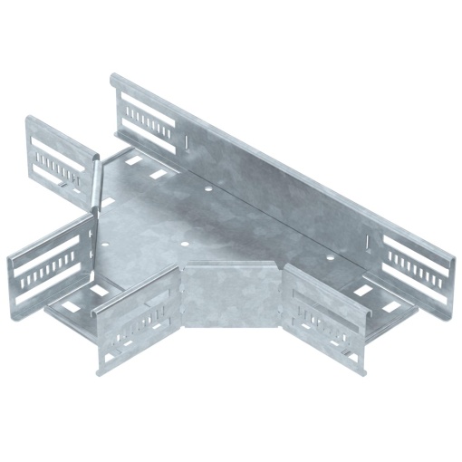 Derivação em T para caminho cabos, horizontal 60x100 Aço Galvanizado por imersão a quente após maquinação zinco