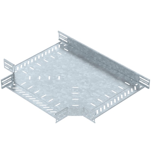 Derivação em T para caminho cabos, horizontal 60x400 Aço Galvanizado por imersão a quente após maquinação zinco