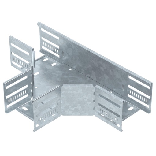 Derivação em T para caminho cabos, horizontal 85x100 Aço Galvanizado por imersão a quente após maquinação zinco