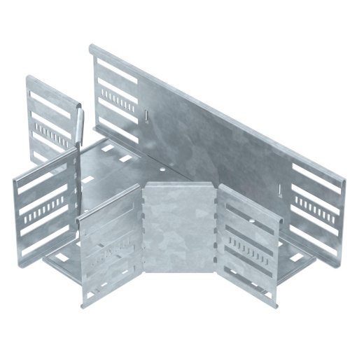 Derivação em T para caminho cabos, horizontal 110x100 Aço Galvanizado por imersão a quente após maquinação zinco