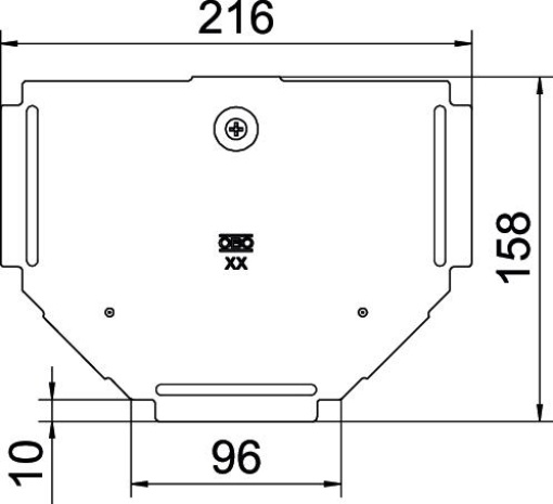 Tampa para derivação em T B100mm Aço Galvanização continuazincoalumínio, Double Dip zinco